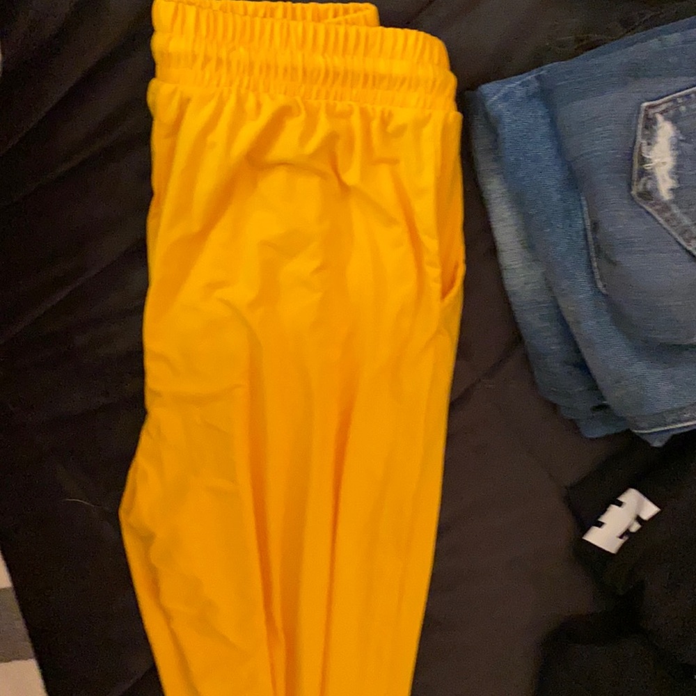 Yellow joggers